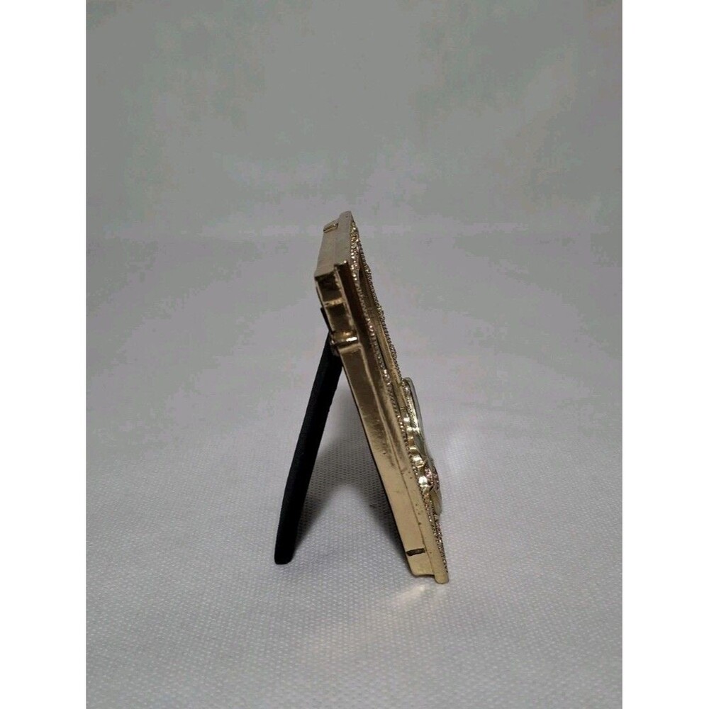Vintage Furio Mini Picture Frame Gold Tone Rhinestones High Heels 2x3 inches - Picture 4 of 5